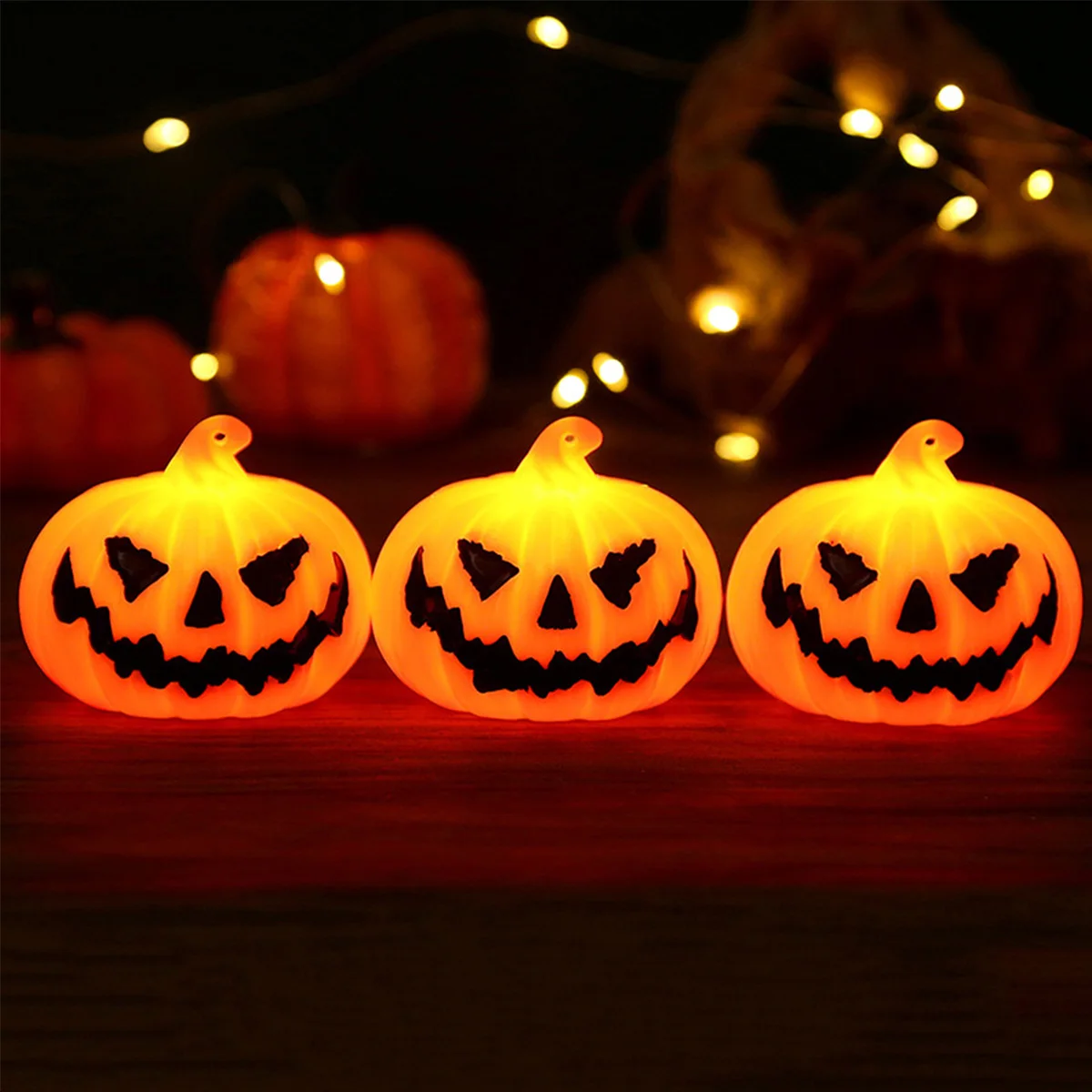 Halloween Pumpkin DecorativeLED Lights Candle Lights Ambient Lights Party Scene Layout Home Decoration Props Ornaments