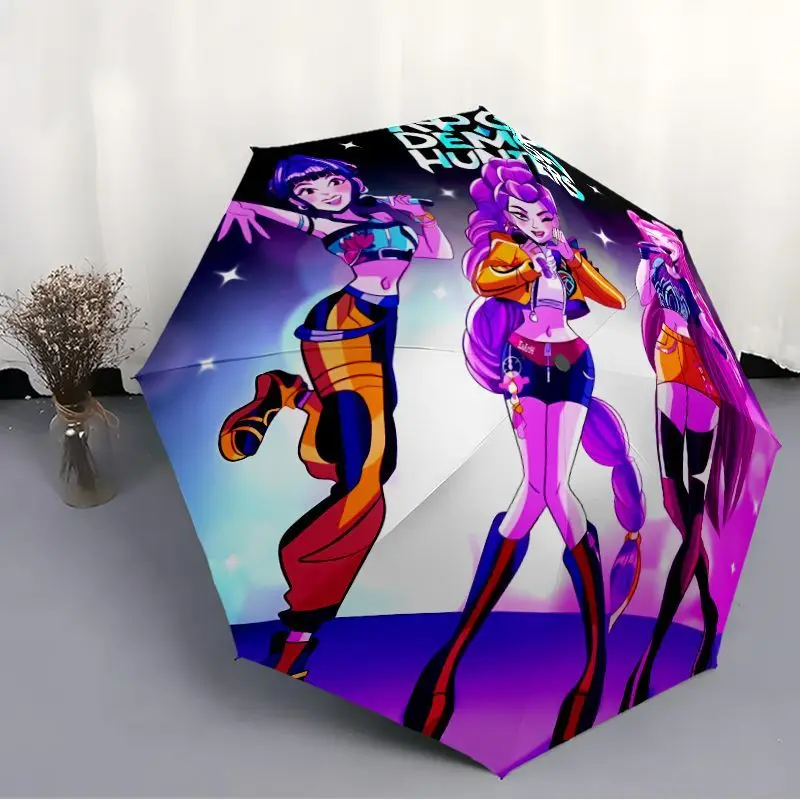 K-Pop Demon Hunters animación dibujos animados lindo paraguas creativo sombrilla protección solar protección UV sombrilla regalo al por mayor