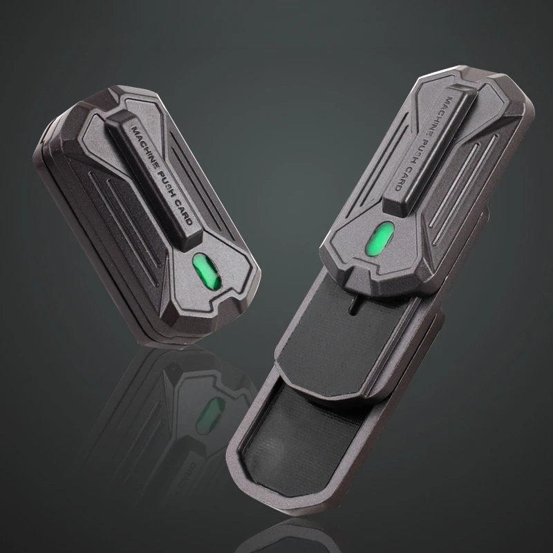 

Светящаяся магнитная карта EDC, металлическая толкающая пластина для монет, механический слайдер, игрушка для снятия стресса, противоударная игрушка для тревоги