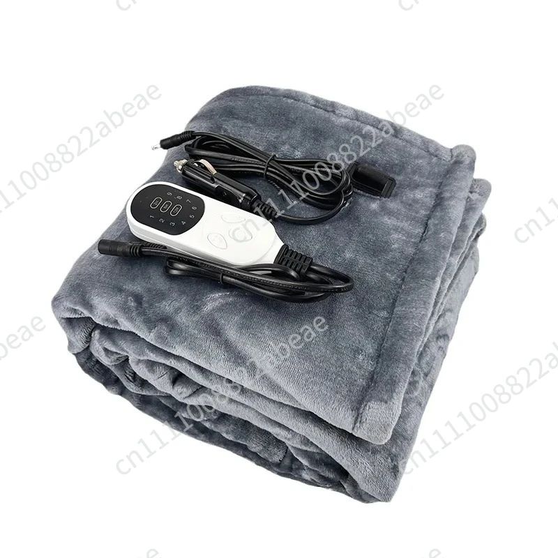Car Electric Blanket  12v Portable Warm-Up Blanket, Flannel Nap Multifunctional Shawl Blanket - Suitable for Home and Travel