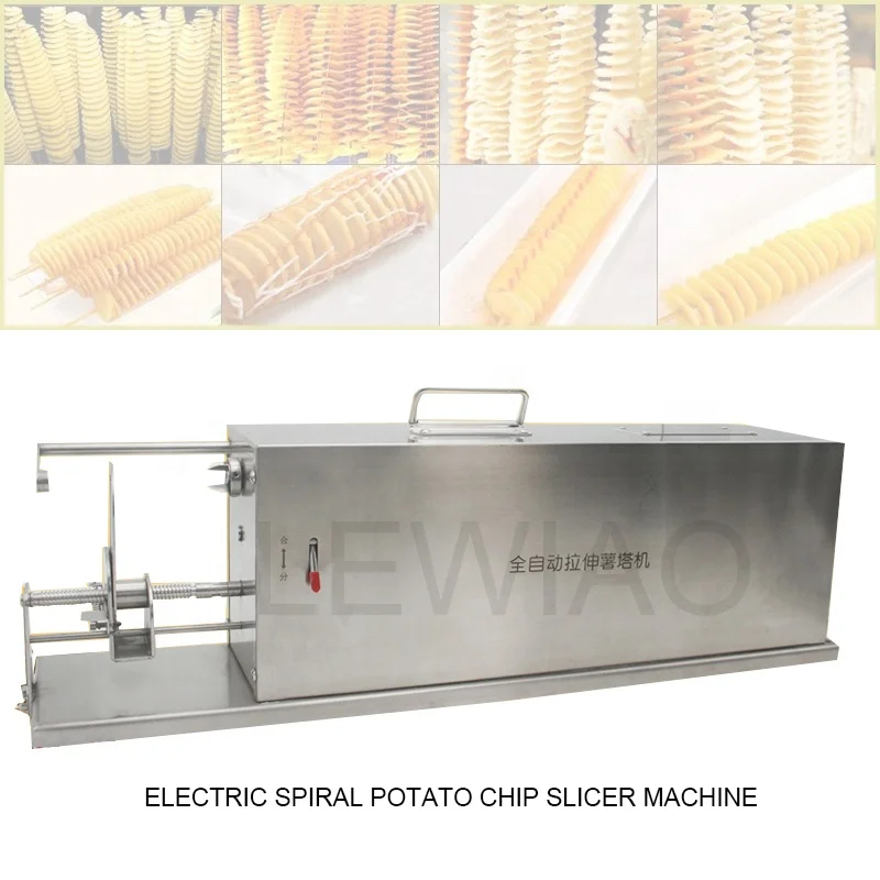 Spiral Potato Cutter Machine Automatic Electric French Fries Tornado Slicer Twister Spiralizer Maker