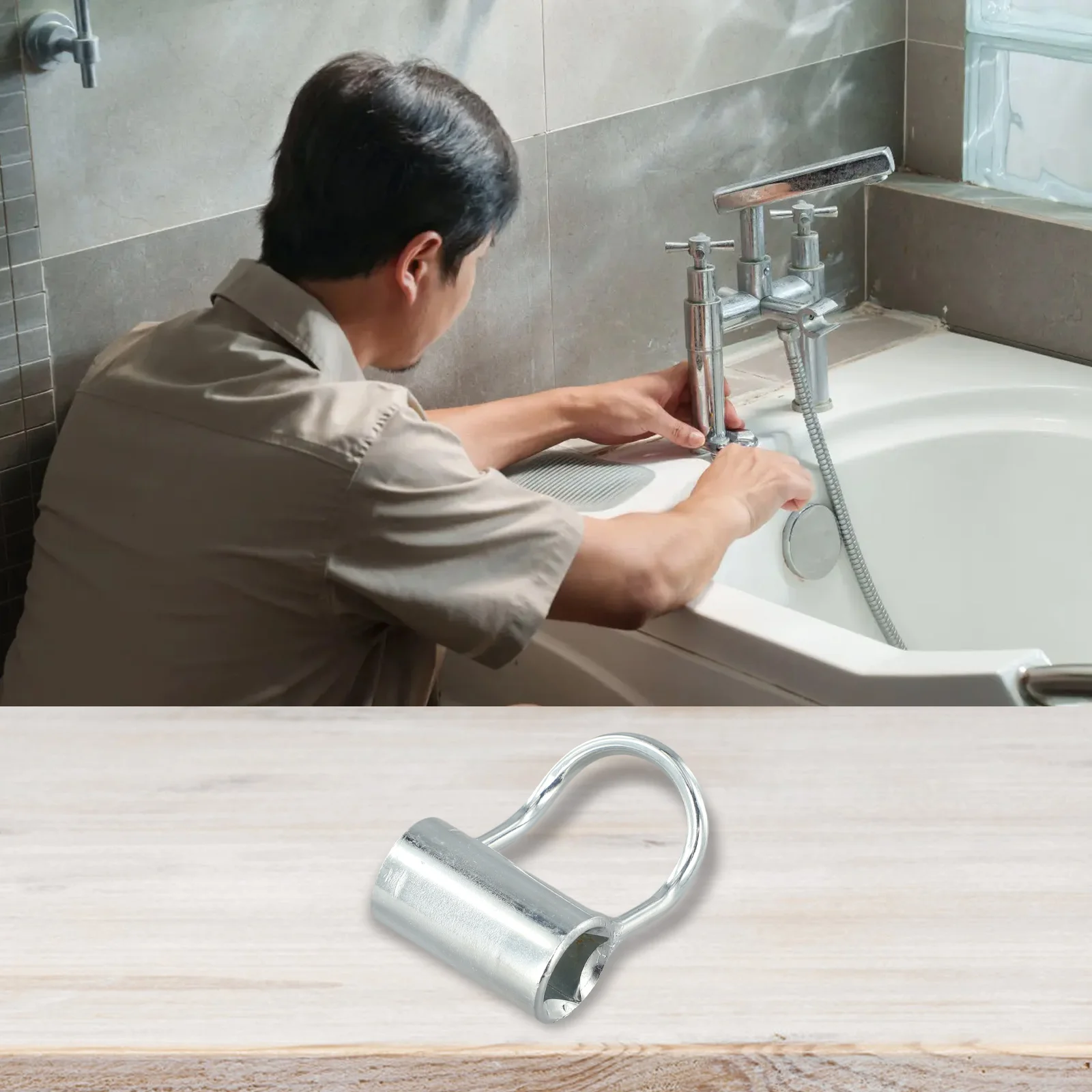 Dispenser Angle Valve Wrench Compact Size Connecting Rod Compatibility Easy Assembly Lightweight Design Metal Construction