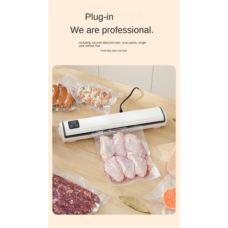 

B89B-Портативная вакуумная упаковка для хранения продуктов питания, включает 10 пакетов, компактная для домашней кухни, кемпинга, путешествий, вилку европейского стандарта