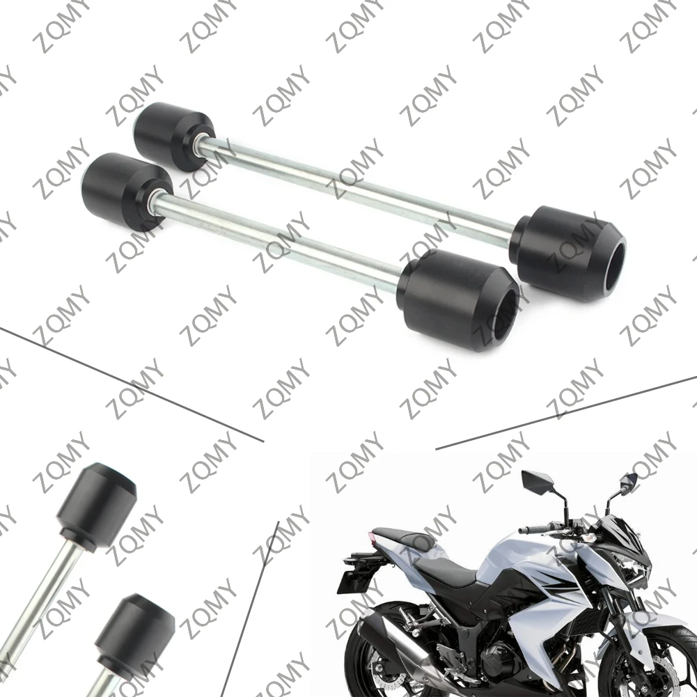 Motorcycle Front Rear Axle Fork Sliders Crash Protector For Kawasaki Z250 Z300 2013 2014 2015 2016 2Pcs