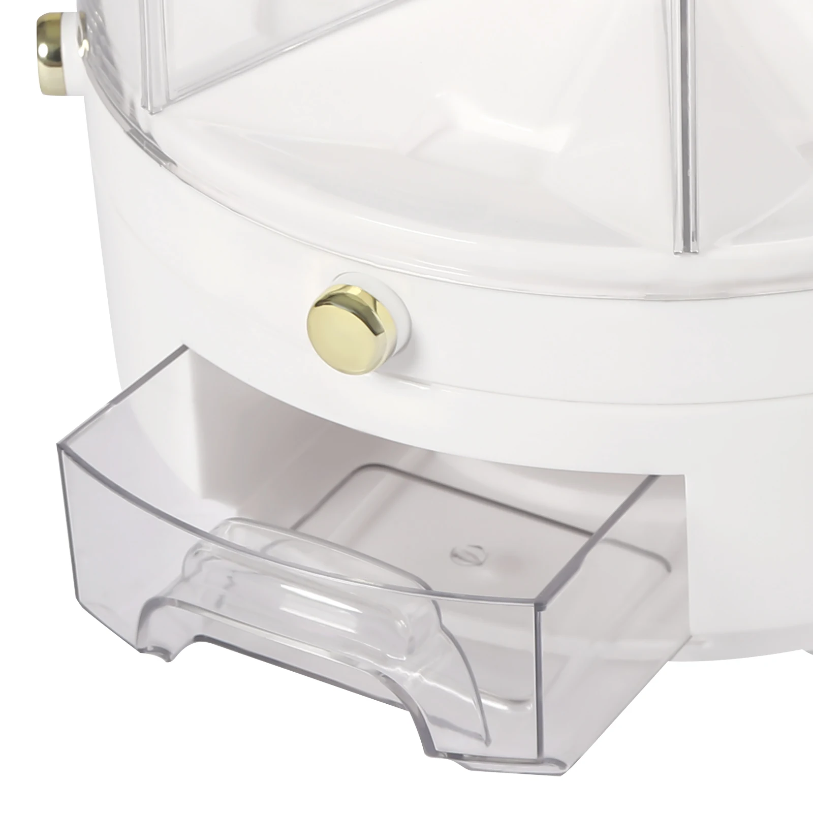 360 °   موزع حبوب دوار 6 شبكات للتخزين مع توزيع بلمسة واحدة - سعة 6 كجم، مقاوم للرطوبة/الحشرة (أبيض بسيط) ​