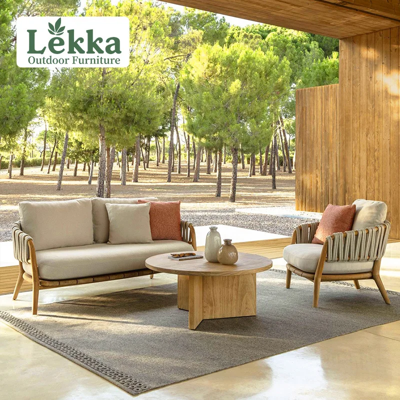 

Nordic Outdoor Sofa Courtyard Terrace Outdoor Balcony Lazy Sofa Coffee Table Combination Villa Garden Furniture