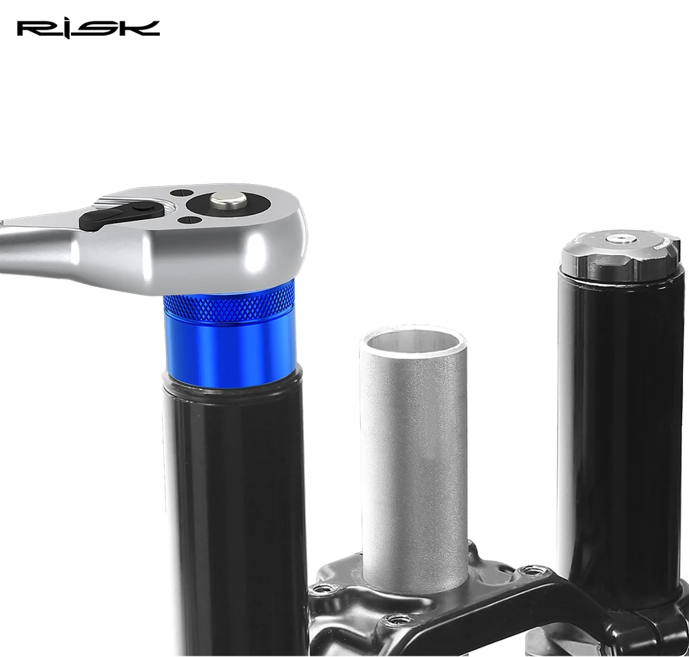 RISIKO MTB Fahrrad Gabel Kappe Buchse Werkzeug Hülse Stoßdämpfer Gabel Luftkammer Abdeckung Schlüssel Sechseckigen Reparatur Werkzeug – Detail 8