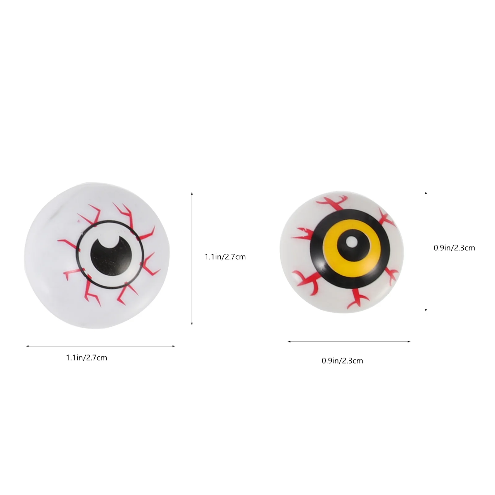 24 pezzi decorazioni per bulbi oculari finti di Halloween occhi finti spaventosi in plastica oggetti di scena per feste forniture horror ornamenti raccapriccianti per feste