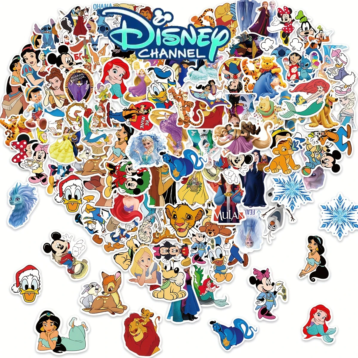 مجموعة ملصقات ديزني 100 قطعة من ملصقات يوميات الكمبيوتر المحمول والأمتعة ولوح التزلج وملصقات كرتونية ممتعة لتزيين الهدايا الكلاسيكية #1