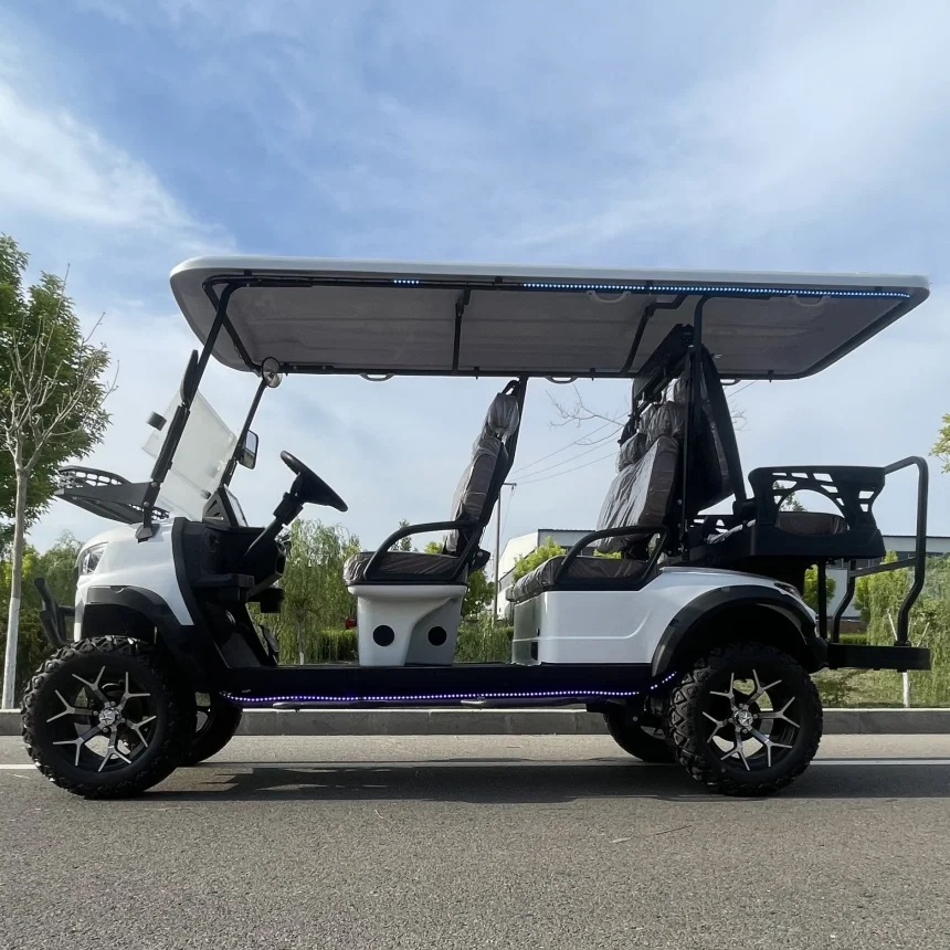 Customized High Performance Golf Cart Model E 6 Seater 60V 72V Lithium Battery Standard Tested Electric Golf Cart Rapid Delivery