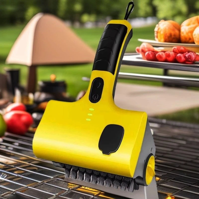 

Wireless Electric BBQ Brush, Multi - functional Kitchen Tile Cleaner With Replaceable Brush Heads, Cordless Grill Cleaning Tool