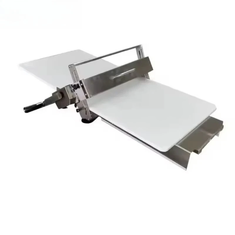 Tabletop Foldable Hand Crank Dough Sheeter Machine, Pastry Roller for Croissant Tart French Pastry Sheet Forming Processing