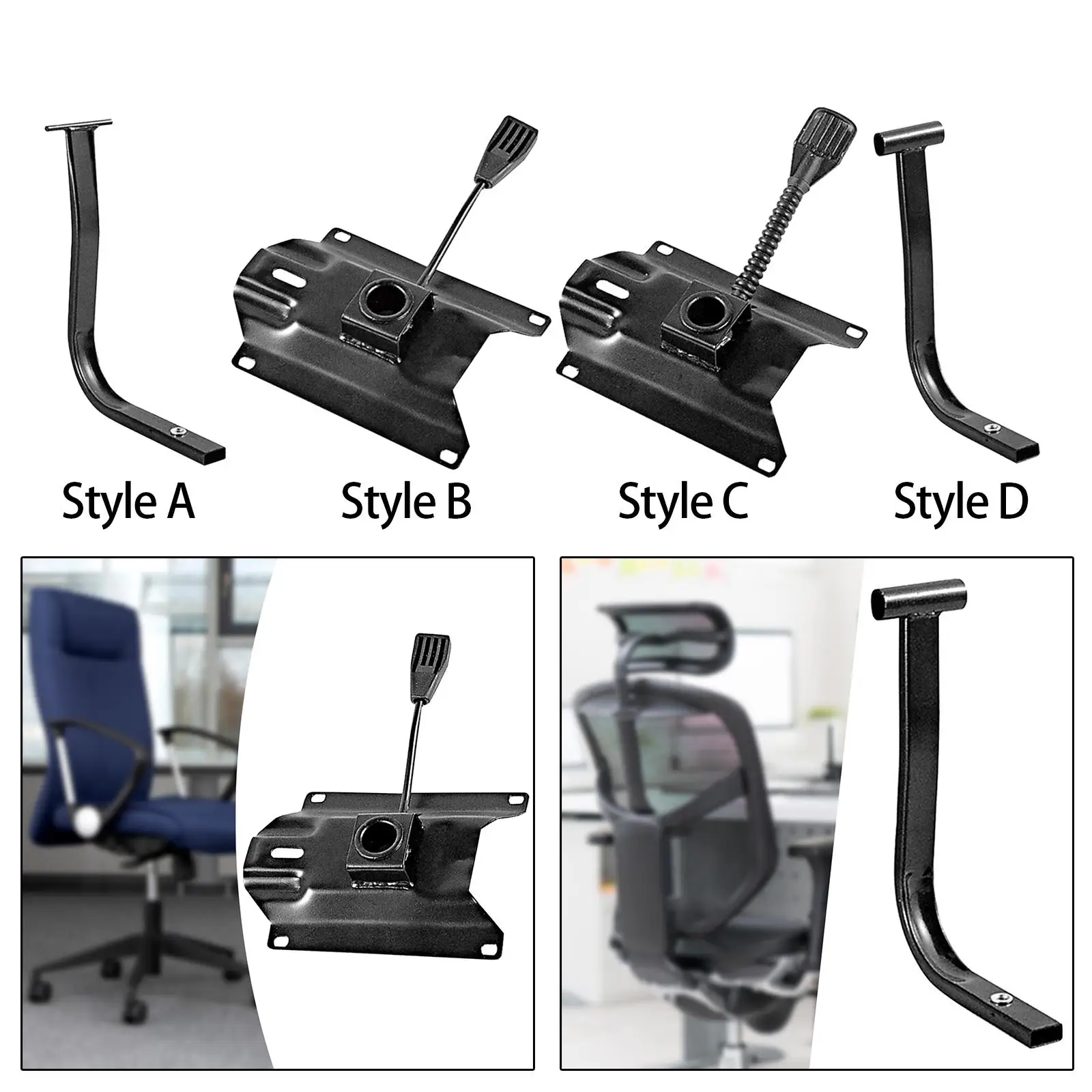 Furniture Seat Plate Heavy Duty Swivel Mount Iron Base for Gaming Office Chairs Bar Stools Home Accessories