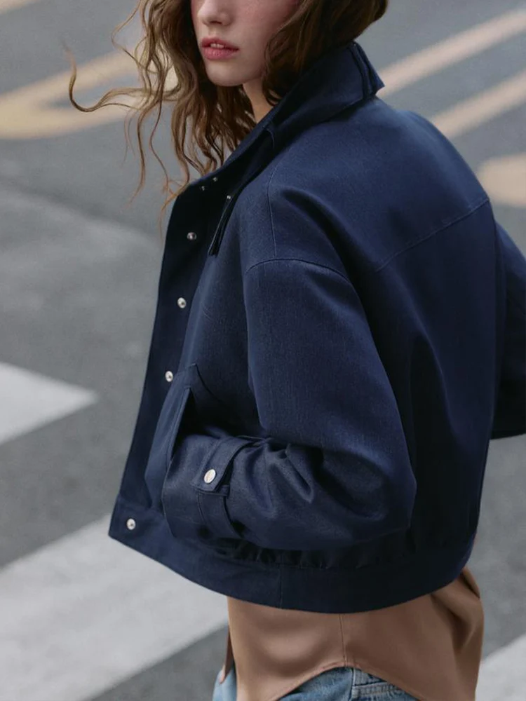 النمط الأوروبي والأمريكي 2025 الشتاء الوافدين الجدد الملابس النسائية متعددة الاستخدامات عارضة الوقوف طوق منفذها سترة #2