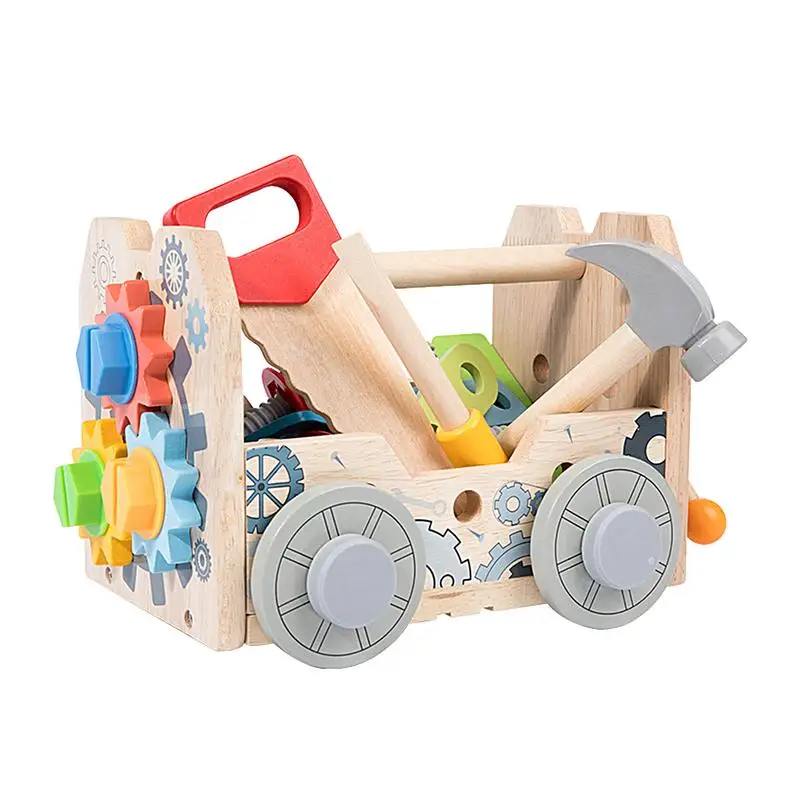 

Wooden Toddler Workbench Interactive Wooden Workbench For Kids Wooden Toddler Tools Bench Educational Toys For Boys And Girls