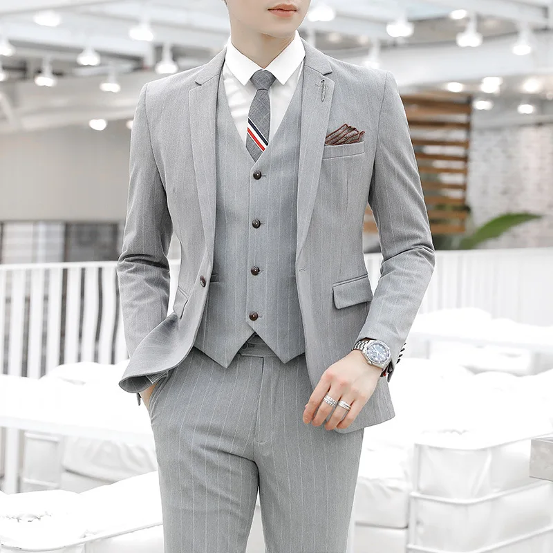 B194-Men's business suit Korean style slim casual suit jacket