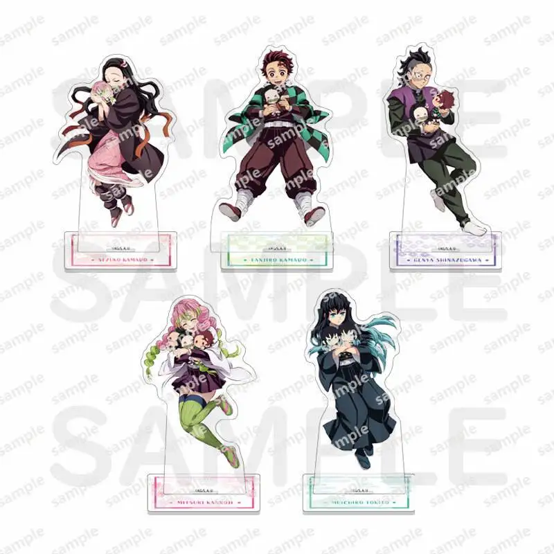 Anime Demon Slayer Kamado Tanjirou Kanroji Mitsuri Acrylic Stand Figure Cosplay Model Plate Collection Desktop Decor