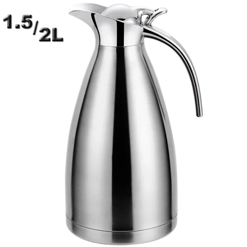 

Double Wall Stainless Steel Vacuum Thermos Bottle Home Office Thermal Flask Kettle Large Coffee Hot Water Insulation Jug Pot