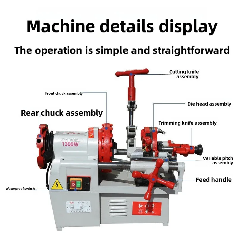 Automatic tapping machine galvanized pipe reinforced stainless steel pipe open wire 2 inches