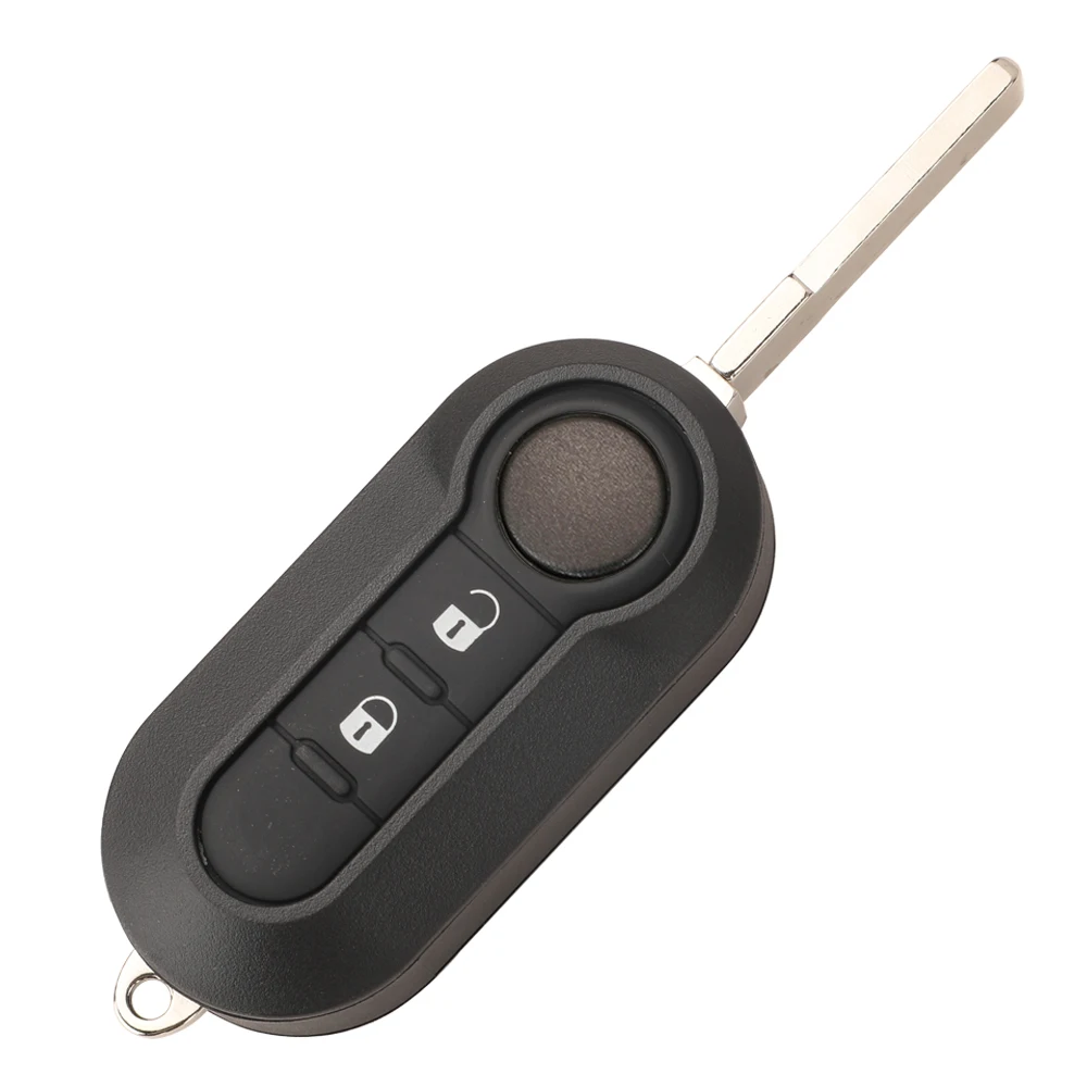 jingyuqin 2/3BTN Remote Car key Shell Case For Fiat 500 Panda Punto Bravo Ducato Peugeot Boxer Citroen Jumper Auto Uncut Blade