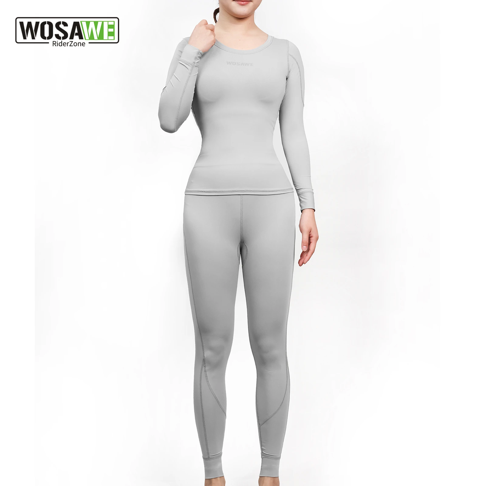 

WOSAWE Thermal Underwear Women Ultra-Soft Quick-Dry Long Johns Set Base Layer Motorcycle Riding Winter Warm Top Bottom Slim Fit