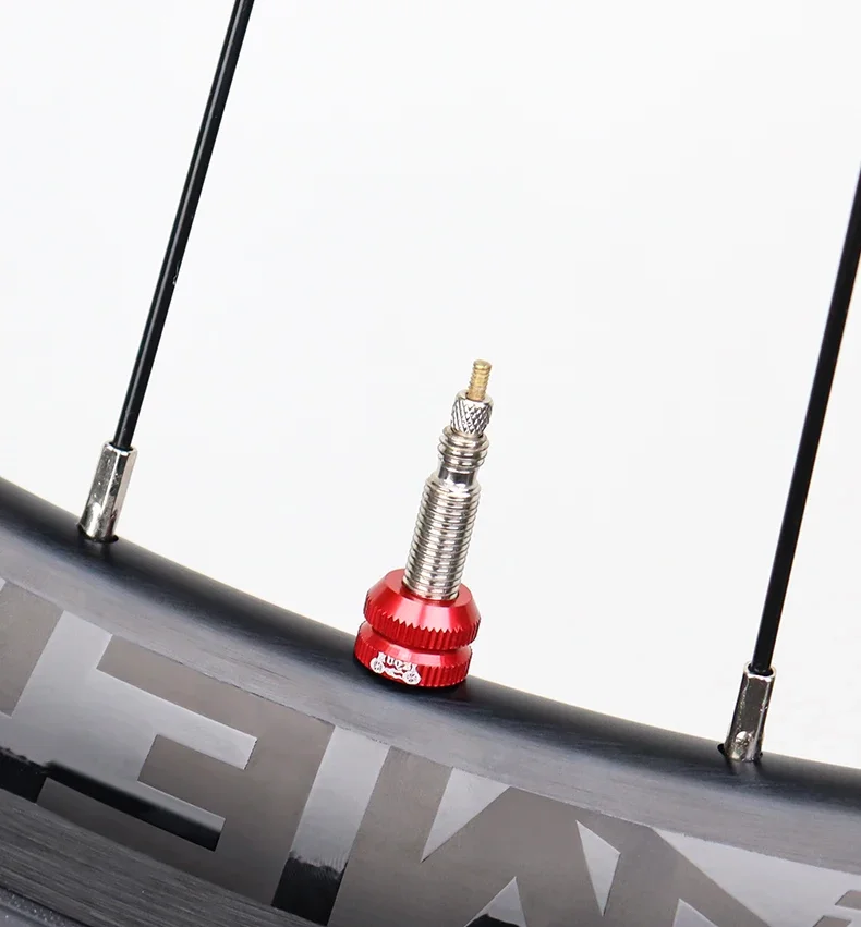 2PCS Reifen Ventil Mutter MTB Rennrad Tubeless Felge Ultraleicht Aluminium Legierung Presta Ventil Schutz Schraube Ventil Feste Unterlegscheibe – Detail 10