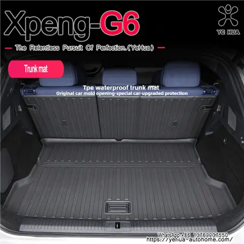 Per Xpeng G6 2023 -2025 Tappetino per bagagliaio per auto Tappetino per bagagli TPE impermeabile antiscivolo Set tappetino per pavimento