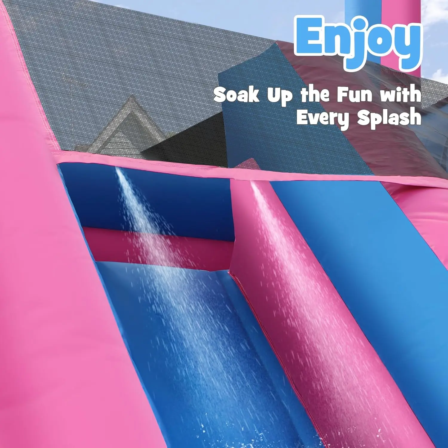 26.2 FT Heavy Duty Inflatable Water Slide with Large Splash Pool, Made of 100% PVC, Perfect for Kids and Adults in Backyard, Outdoor Park, and Pool Parties, Purple view 4