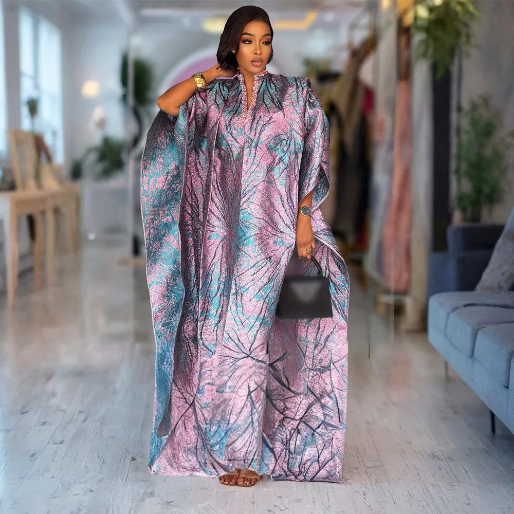 

Abayas For Women Dubai African Muslim Fashion Dress Caftan Marocain Evening Party Dresses Brocade Boubou Robe Djellaba Femme