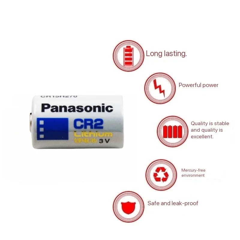 باناسونيك CR2 CR15H270 CR15266 DLCR2 3 فولت بطارية ليثيوم لمصباح ليد جيب كاميرا رقمية أجراس الباب إنذار البطارية الأساسية الجافة