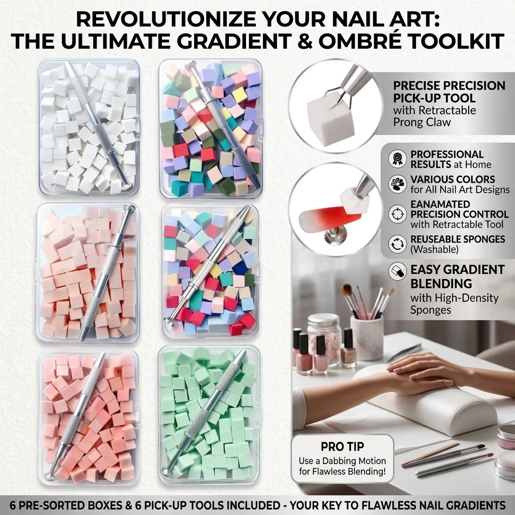 1cm Mini Tofu Block Nail Enhancement Gradient Sponge Patting Glue Special Halo Dye Powder Blusher Small Square Grab Pen 100 Pack