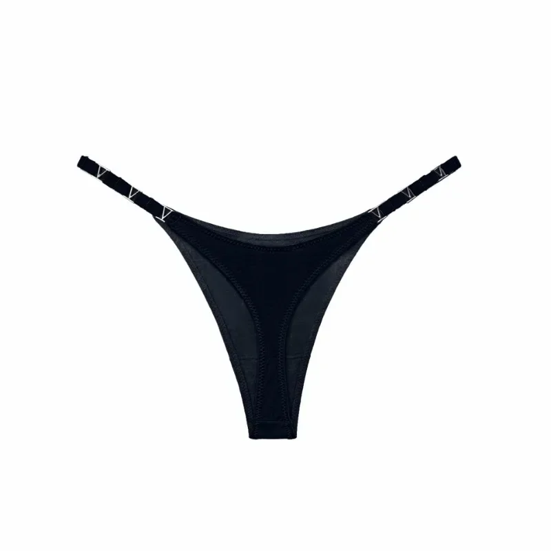 Women's Classic Striped Versatile Sexy Panties Shaping Breathable Soft Stretchy V-Chain Women's Underwear Thong