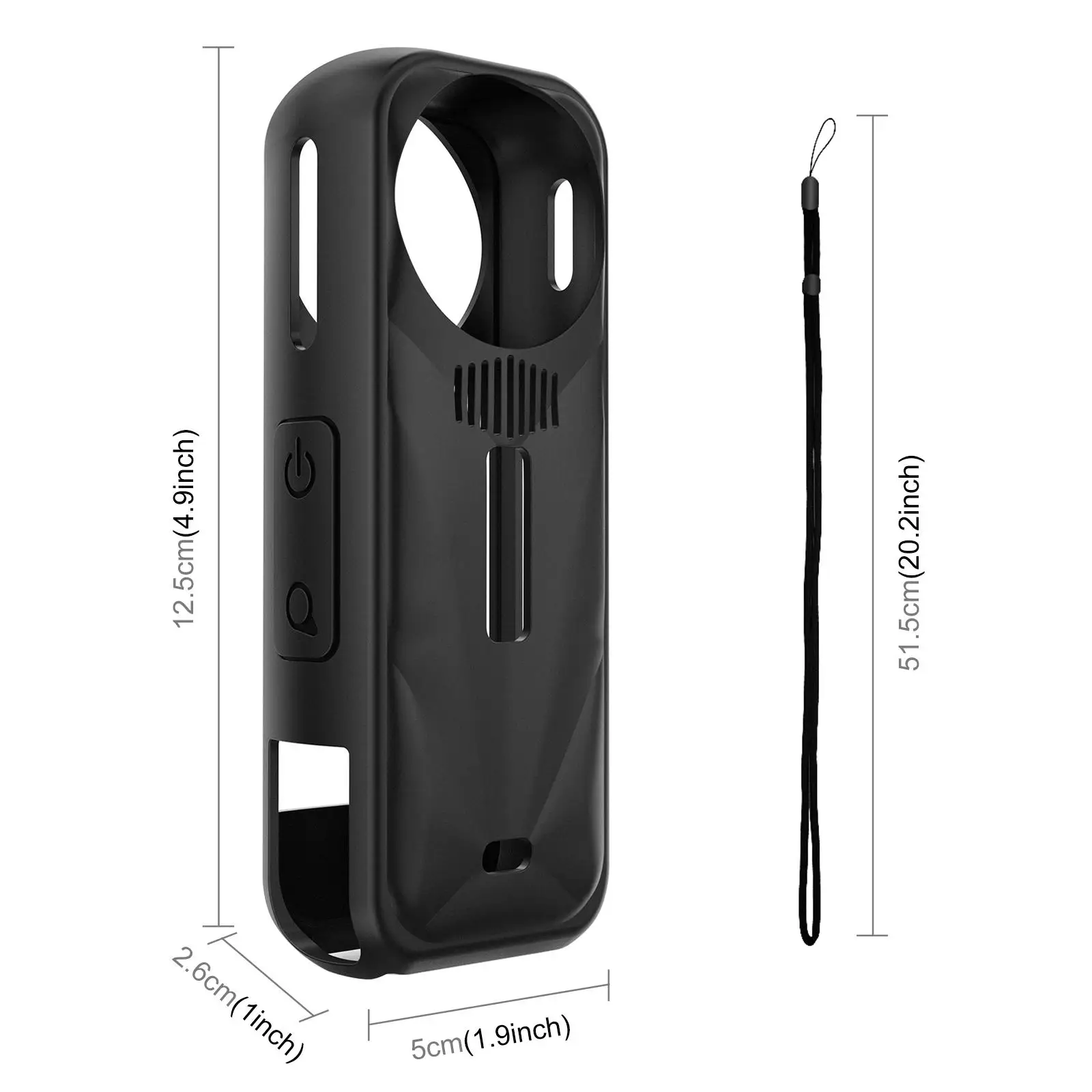 PULUZ for Insta360 X5 Silicone Protective Case Camera Shell with Lens Cover