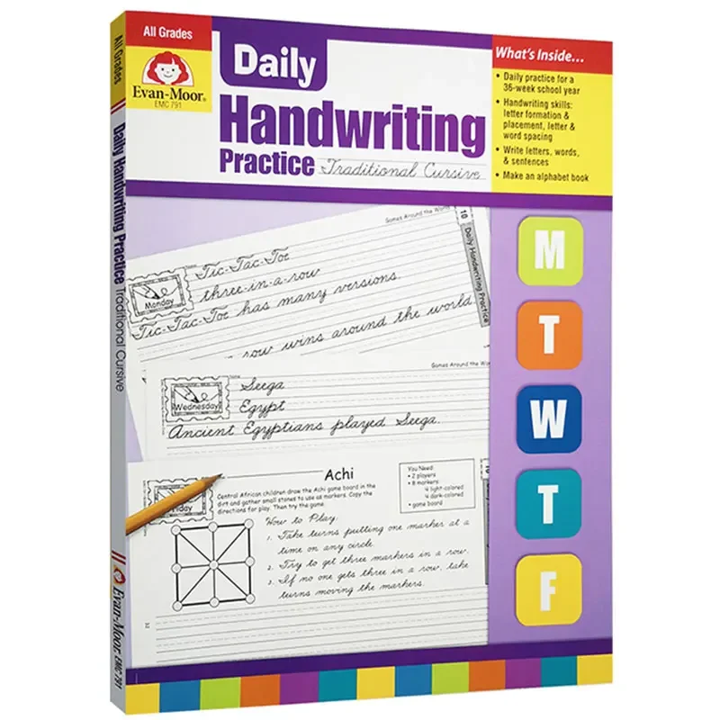 

Рабочая тетрадь Evan-Moor Daily Handwriting Practice TC TE, возраст 5, 6, 7, 8, 9, 10, английская книга 9781557997548