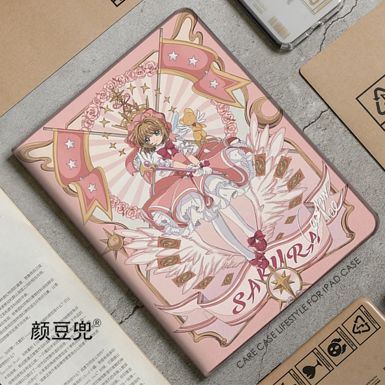 Sakura card captor anime samsung galaxy tab s7 fe 11 im jahr 2021 s6 fall SM-T220/t225 dreifach gefaltete ständer abdeckung s6