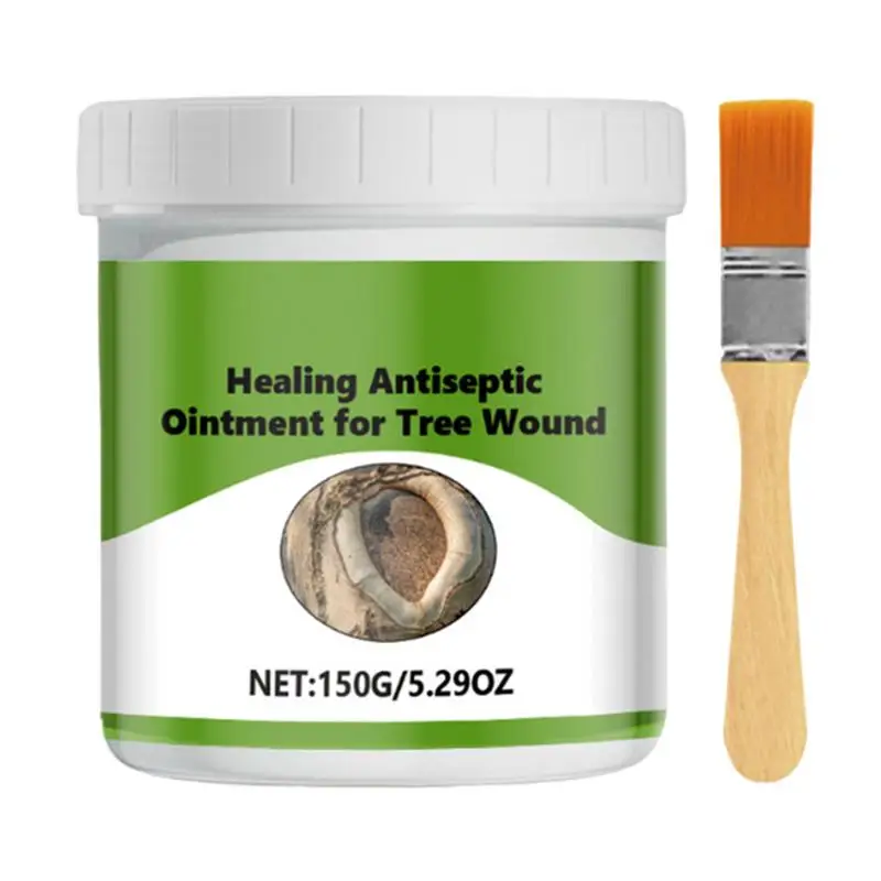 Tree Wound Sealer with Brush 150g Pruning Compound Sealer Tree Bark Repair Pruning Healing Smear Agent Woodworking Supply