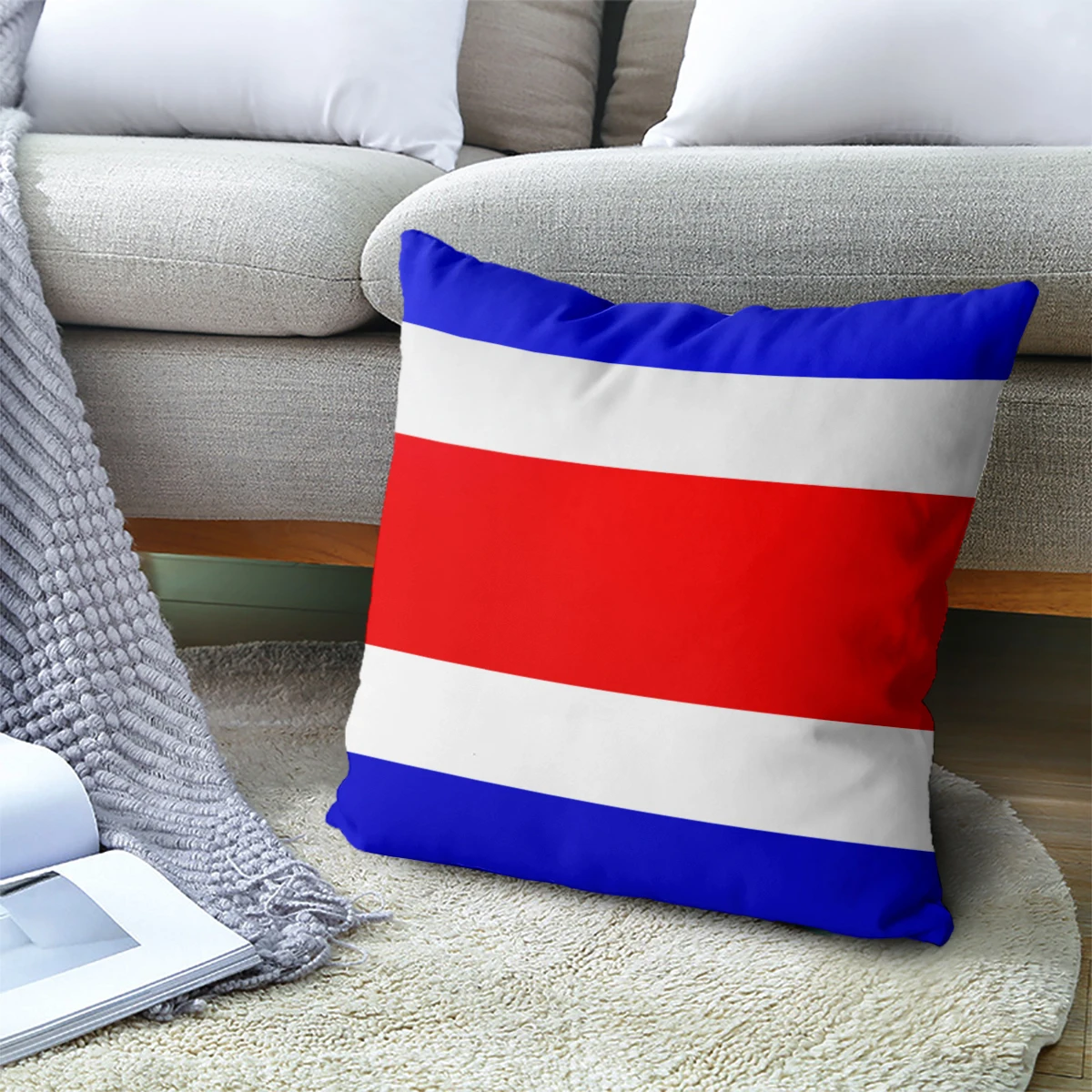 Wuzidream The Costa Rica Flag Pillow Cover Decoration Pillow Case Decorative Throw Pillow Cover For Sofa Cushion Cover