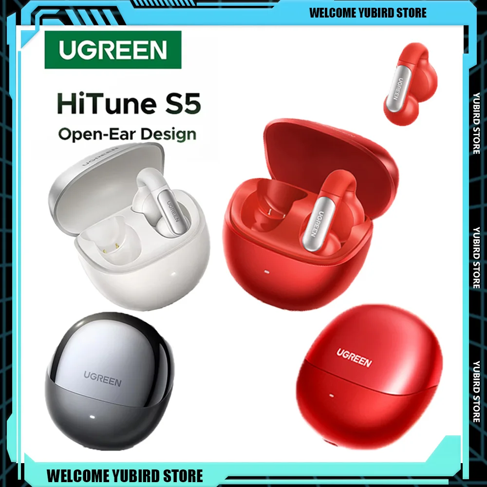 UGREEN HiTune S5 TWS Беспроводные Bluetooth-наушники Спортивные наушники на заказ с открытым зажимом для ушей Наушники с микрофоном и ушными крючками