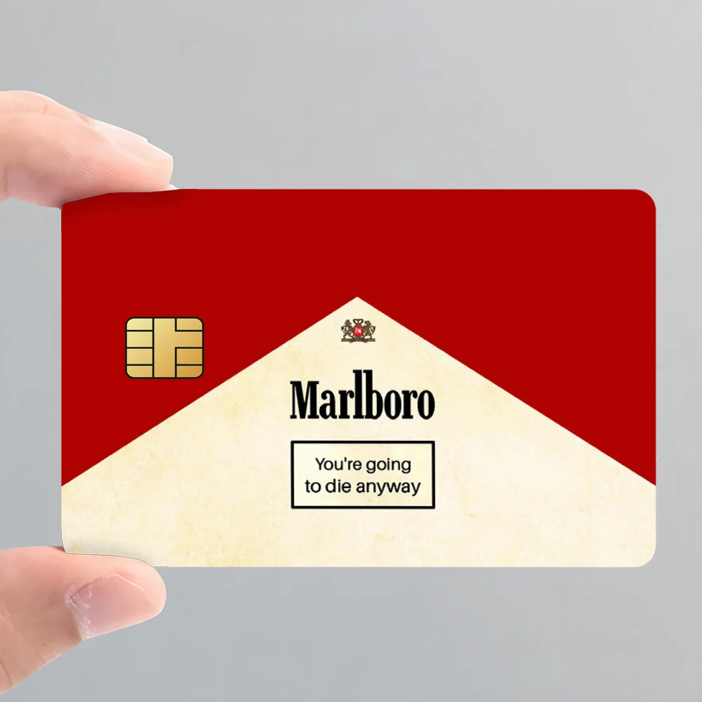 M-MarlboroS Luxury Fashion Decorative Small Waterproof Chip 4PCS Card Sticker New Anti-Scratch