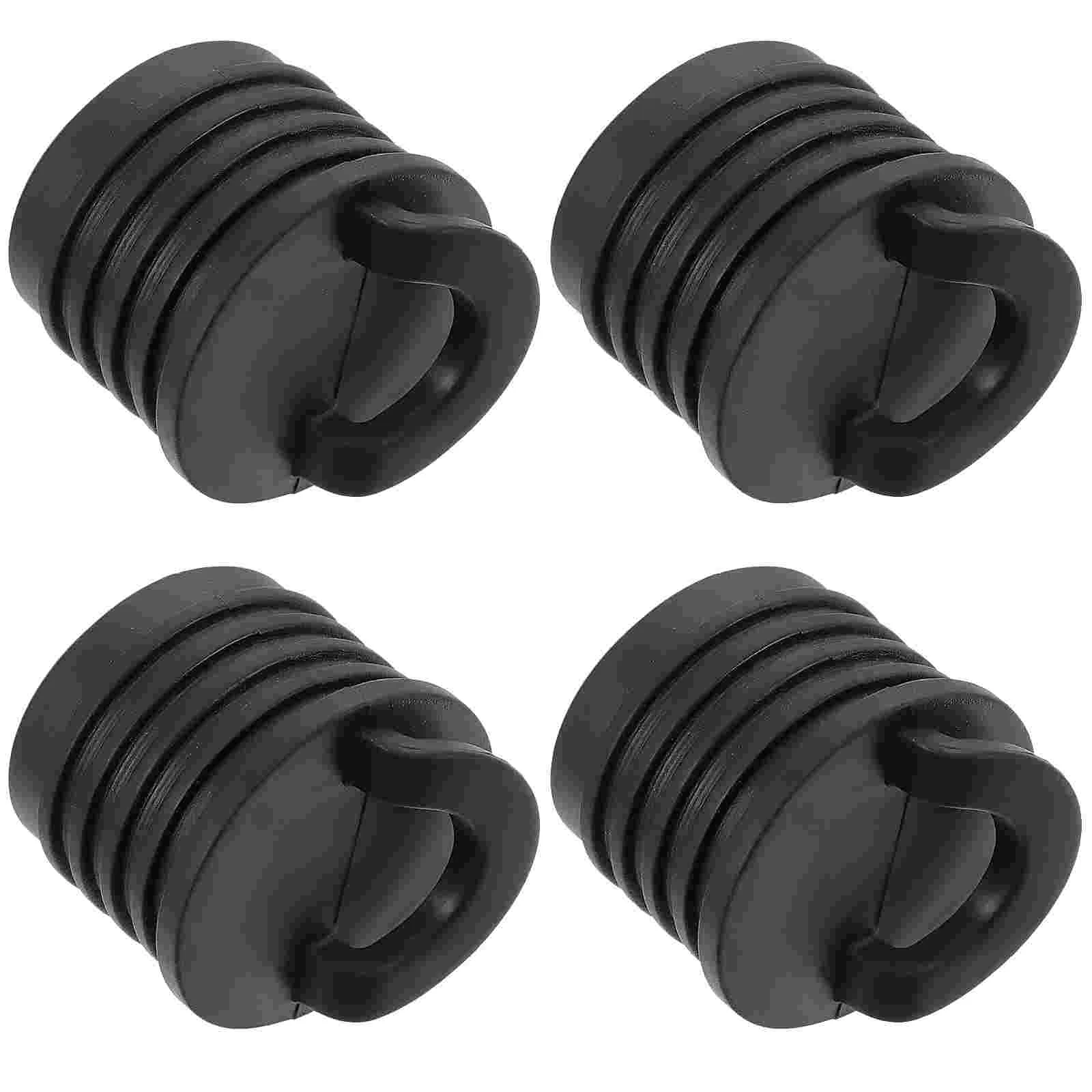 

4 Pcs Kayak Plug Kayaks Plastic Scupper Thread Bung Marine Drain Boat Stopper Pvc Plugs Kit