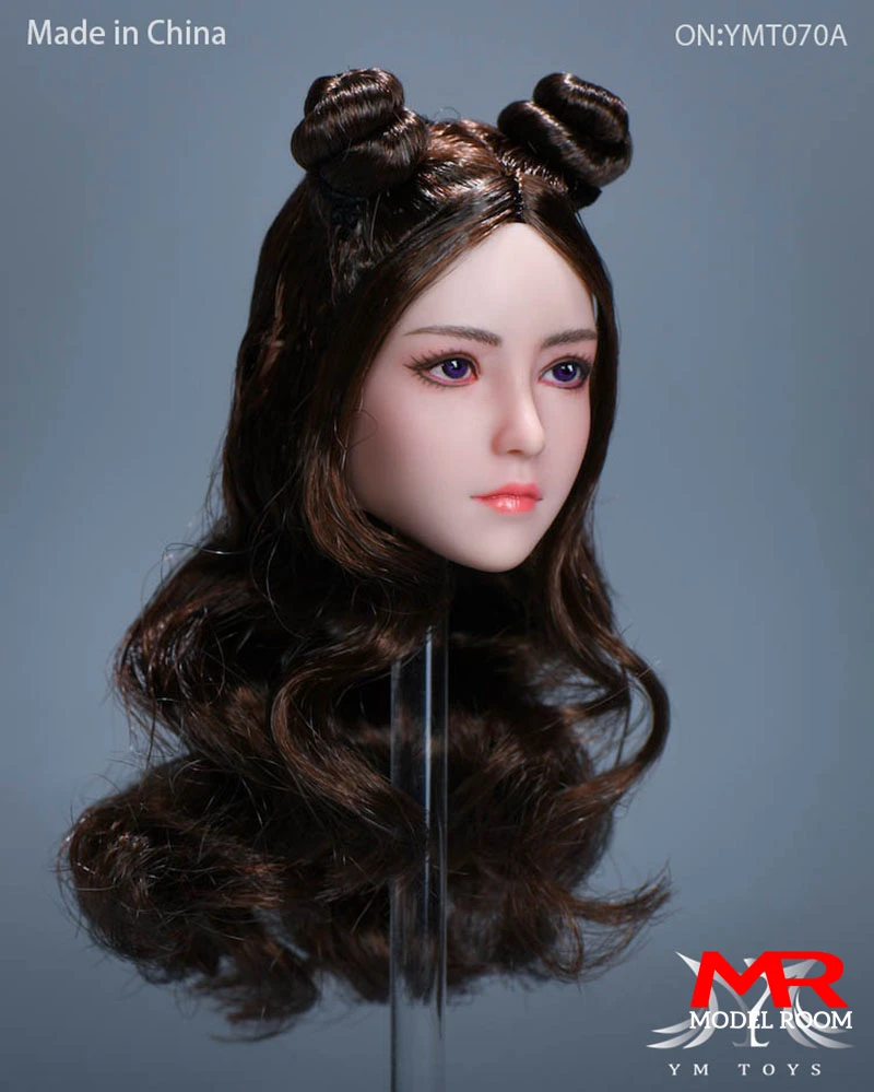 YMTOYS YMT070 1/6 Asian Girl Xiao Cang Head Sculpt Carving Model Fit 12'' TBL PH Female Soldier Pale Action Figure Body Dolls