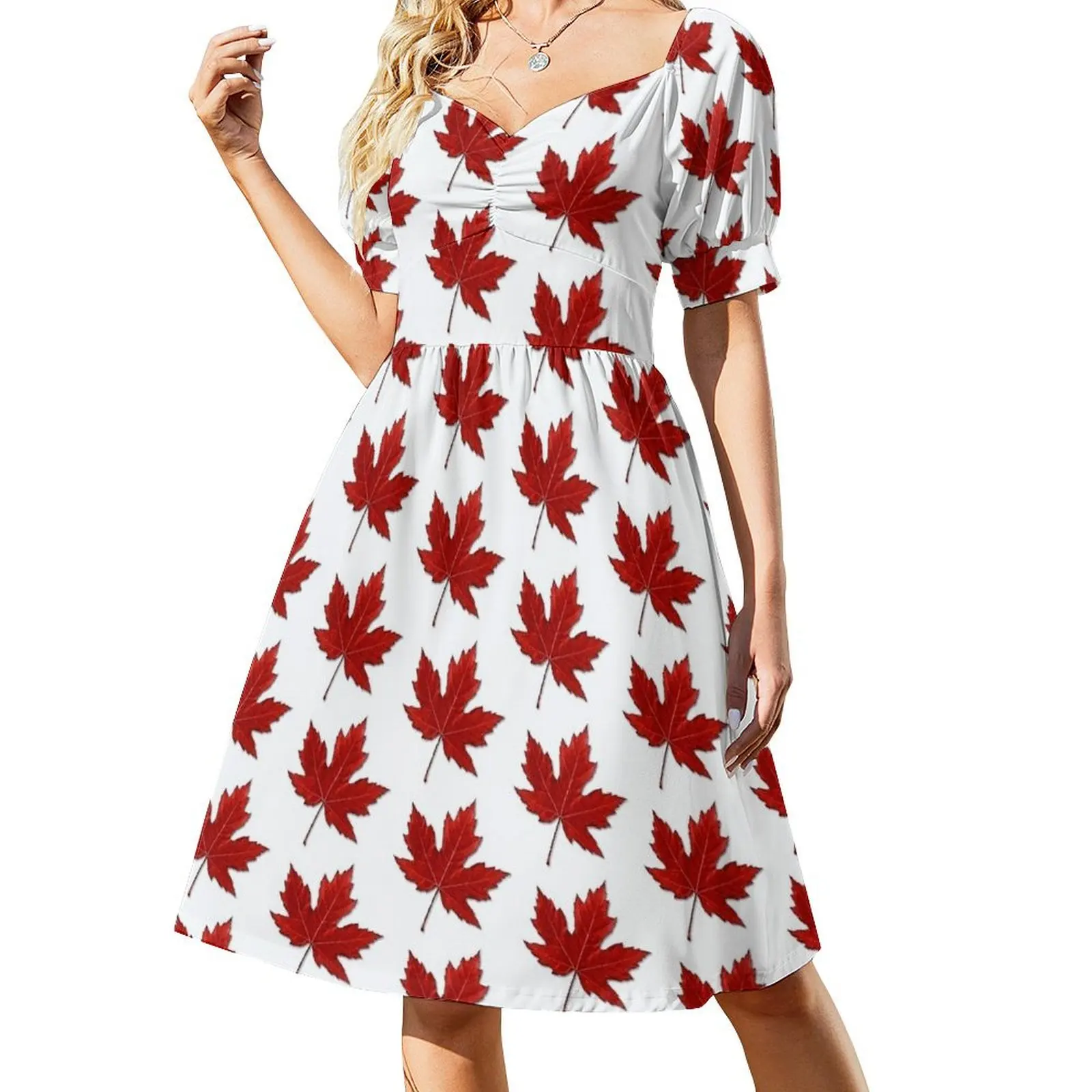 

Maple Leaf, Canadian Flag Dress elegant women's dresses for wedding women's elegant loose dresses