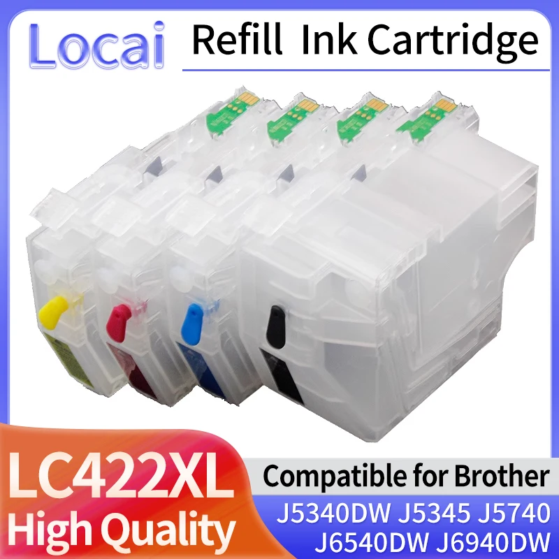 1set High Capacity LC422XL LC422 Empty Refill Ink Cartridge For Brother MFC-J5340DW MFC-J5345DW J5740DW J6540DW J6940DW printer