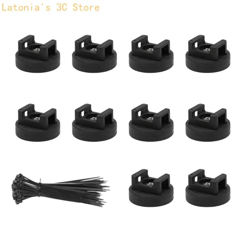 Strong Base Cable Organizers Includes Holders & Tie Set Upgrades for Secure Mounting in Various Applications X3UB