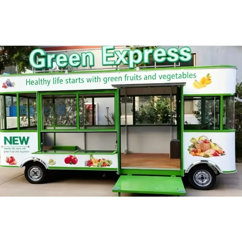 Mini Mobile Food Cart Street Snack Vending Trailer for Ice Cream Roll Hot Dog Stand