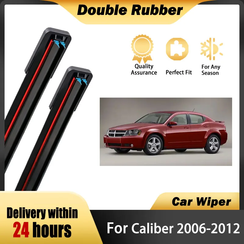 2pcs Auto Windscreen Wiper Blades For Dodge Caliber 2006-2012 Rubber Windshield Cleaning Brushes Car Spare Accessories