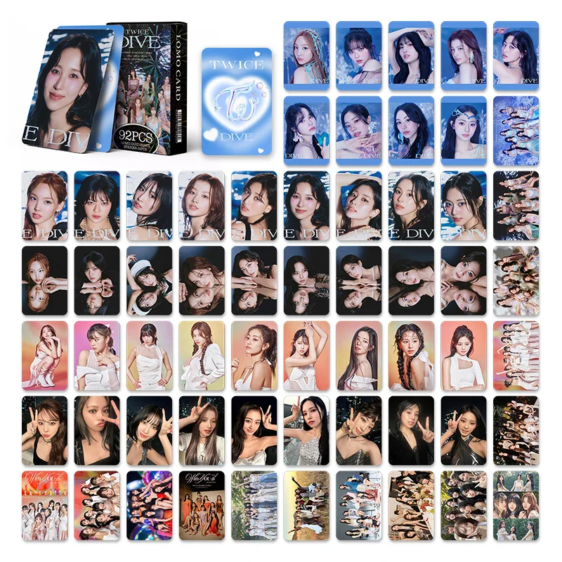 Imagem -03 - Cartões Idol Lomo Novidades Album Faça Você Mesmo Impressão hd Cartões de Fotos Adesivo Nyeon Momo Yoo Jungyeon Sana Park ji Hyo Presentes Fãs 92 Pcs por Conjunto