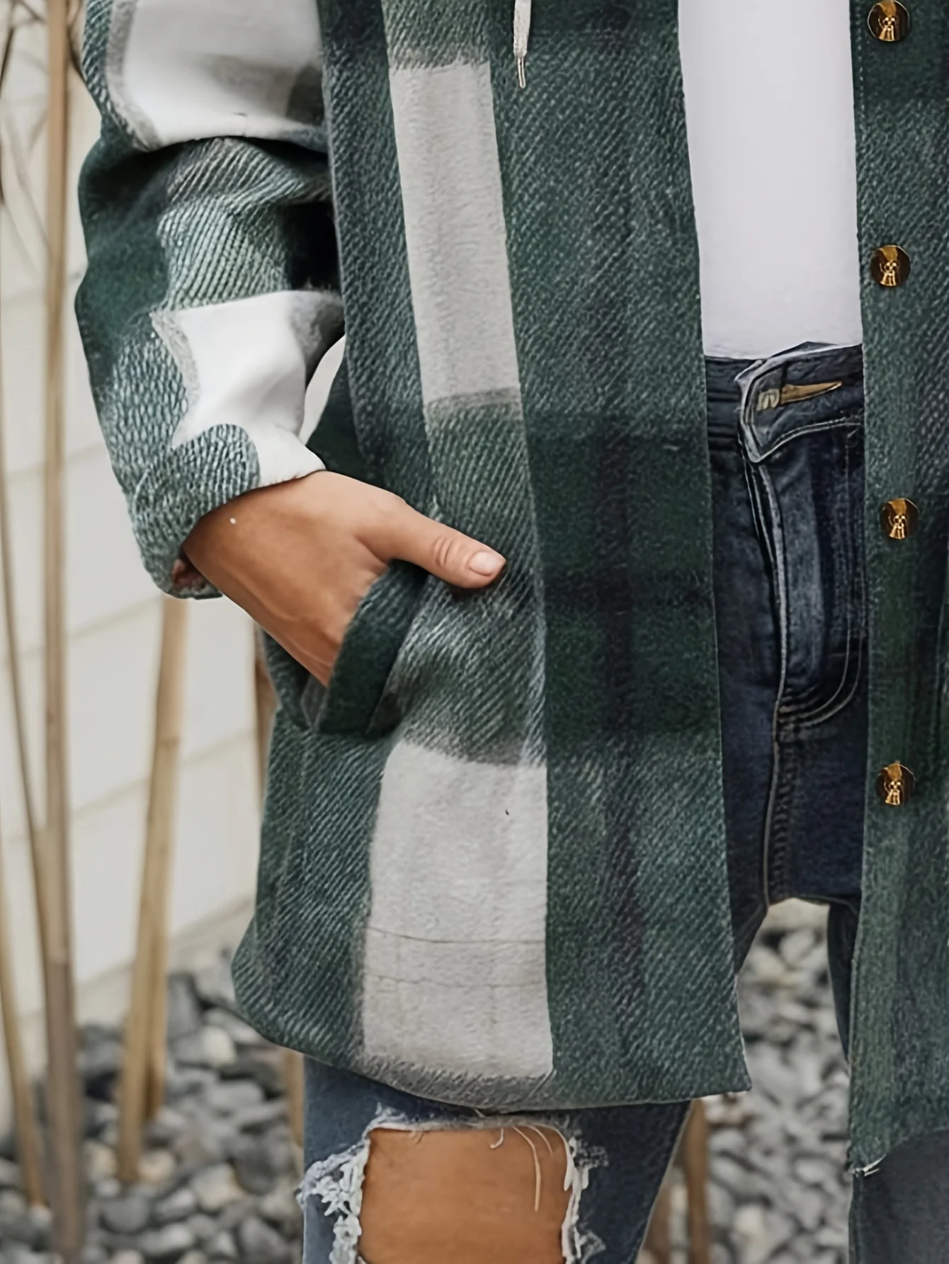 Plus Size 1XL-5XL Herfst Winter vrouwen Casual Knop Plaid Jas Vrouwen Mode Plaid Gedrukt Lange Mouwen Shirt Jas