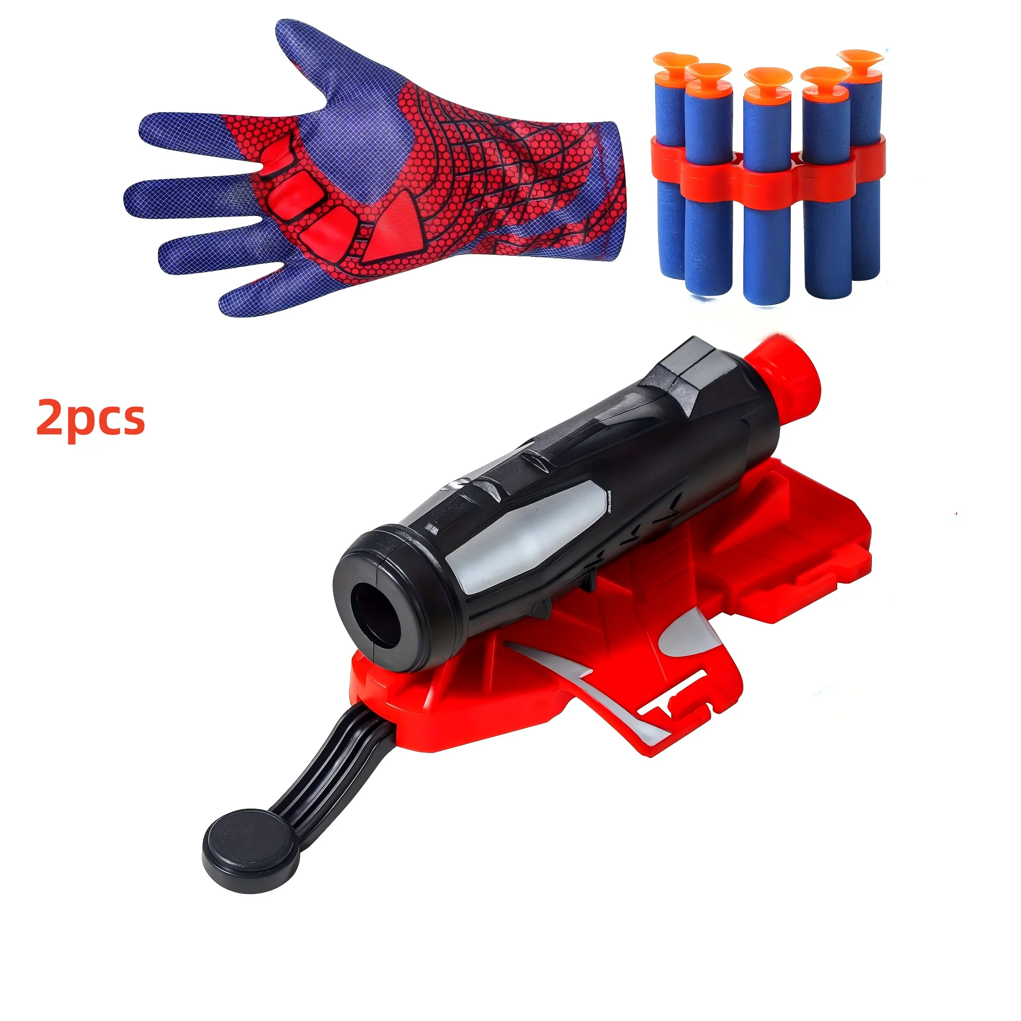 

2Pcs Spider Gloves Man Web Shooter Toy Hero Role-Play Toy,DIY Roleplay & Outdoor Fun - Adjustable Strap, Durable Design