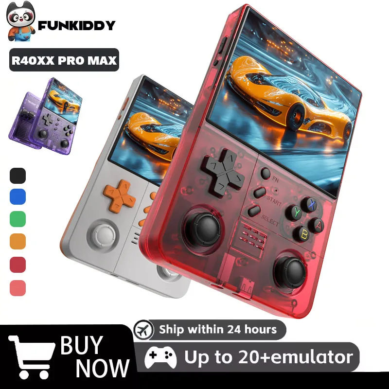 

Игровая консоль FUNKIDDY R40XX Pro Max, портативная игровая приставка с IPS-экраном 4,2 дюйма, аккумулятором 4000 мАч, встроенным Wi-Fi, ретро-игровая консоль